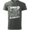 1966 v kocke - Klasické pánske tričko vyššej gramáže - 2XL ( Tm. bridlica (šedozelená) )