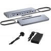 i-tec USB-C Metal Ergonomic 3x 4K Display Docking Station, PD100W + i-tec Universal Charger 100W C31FLAT2PDPRO100W