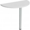 Doplnkový stôl Gate, 80x75,5x40 cm, biela/kov