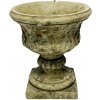Betónový kvetináč v zelenenom farebnom prevedení a obitom vintage štýle 17 x 19 x 17 cm 39866