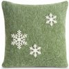 EUROFIRANY VIANOČNÁ DEKORAČNÁ OBLIEČKA NA VANKÚŠ SNOWFLAKE4 40X40 CM VZOROVANÁ