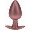 Análny kolík Ouch! Smooth Silicone Anal Plug Large Rose Gold, silikónový análny kolík 9 x 4 cm