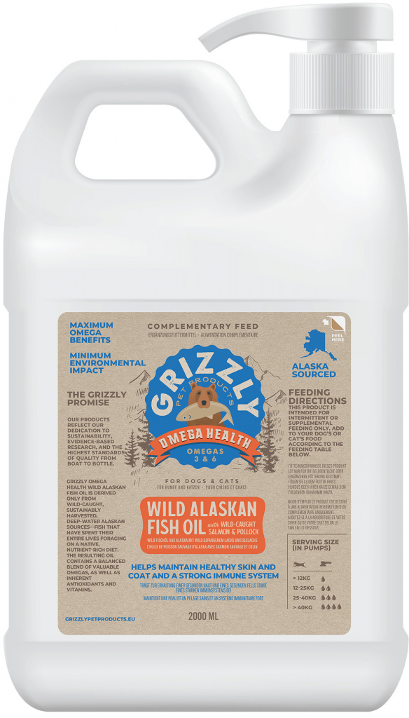 Grizzly Lososový olej pes Salmon Oil Plus 2000 ml