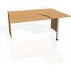 Hobis Pracovný stôl Gate, ergo, ľavý, 160x75,5x120 cm, buk/buk