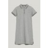 Gant Fitted Polo Pique Dress Grey Melange