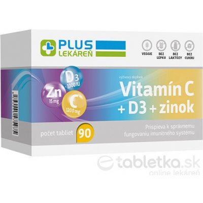 Plus Lekáreň Vitamín C + D3 + zinok 90 tabliet od 14,76 € - Heureka.sk