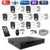 Amiko IP 7 kamerový set, 4K Ultra HD 8Mpix, Ai, Dl, Tube (1801K7) (Amiko)