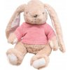 PLYŠOVÁ HRAČKA MAZNAČIK ZAJAC V SVETRÍKU ZAJKO RUŽOVÝ 22CM