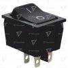 Tracon electric Kolískový vypínač 2-poloh. s pruž. návratom, čierny, 16A