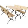 Pivný set BAVORD 180x60cm DE LUX II s opierkou svetlý