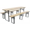 Set pivny DORTMUND Max, stôl 220x70x77 cm, 2x lavica 220x25x47 cm, drevo 27 mm 802032