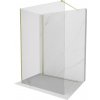 MEXEN/S - Kioto Sprchová zástena WALK-IN 125 x 80, transparent, zlatá kartáčovaná 800-125-212-55-00-080