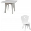 Detský stolík štvorcový a stolička pre deti set 2 ks mesiac