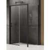 New Trendy Prime Black sprchovací kút 100x80 cm štvorcová čierna matné/priehľadné sklo K-1305