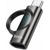 Adaptér/reduktor HOCO - meranie napájania LCD - USB-C samec na Lightning samica - čierny