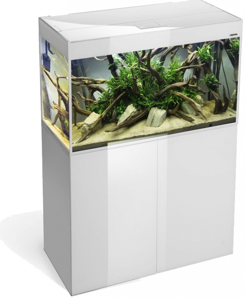 Akvárium Aquael Glossy 80 akvarijný set biely 80x35x54, 125 l -  Zoznamtovaru.sk