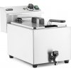Fritéza XL Profi Line s vypouštěcím kohoutem, manuální, 10 l, 400 V, Profi Line, 10L, 400V/6600W, 300x680x(H)420mm | HENDI, 209424