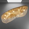 LED stropnica GOLD ELIPTHON krištáľ