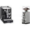 La Pavoni Mini Cellini, black + Eureka Mignon Libra, CR grey