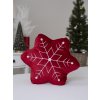 MKLozkoviny.sk Vianočný vankúš 30 × 30 cm - Vločka červená