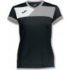 Joma Dámsky dres TSHIRT CREW II S/S BLACK-GREY WOMAN Veľkosť: 2XS