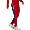 Pánske nohavice Adidas FC Bayern Human Race - Pánske tréningové nohavice FC Bayern Human Race s bočnými vreckami na zips a zipsami pri členkoch od značky Adidas, červeno-modrá verzia.
