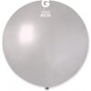 Svet balonku Guľatý metalický balónik 80 cm strieborný