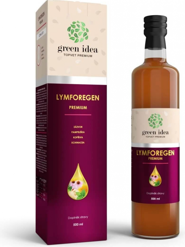 Green Idea Topvet Premium Lymforegen Premium bylinný sirup 500 ml