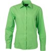 James & Nicholson Košile JN 677, popelínová, dlouhý rukáv, dámská COT02067704205-lime green 2XL Zelená lime
