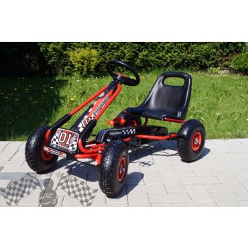 Gokart na pedály AIR šlapacia motokára F1 červená