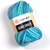 Yarn Art Jeans Crazy 7204 zelená a modrá
