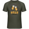 Mymate predĺžené tričko MY111 Dizajn Čas na Pivo olive heather olive