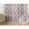 Biante Dekoračný záves Rongo RGP-501 Ružovo-fialkové kvety na bielom 140x220 cm