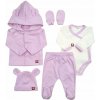 Baby Nellys detský komplet 5 ks, elementárny, fialový veľkosť 62