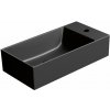 GSI KUBE X COLOR KUBE X keramické umývadlo 50x25cm, pravé/ľavé, čierna mat 9486126