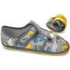 BAREFOOT Chlapčenské šedé papuče, prezuvky (25)