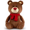 Plyšový medvěd hnědý s červeným čumáčkem 25 cm