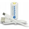 Nabíjateľná batéria everActive 16340 3V Li-ion 700mAh s micro USB a ochranou