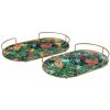 J-Line by Jolipa Set 2 podnosov s držadlami Tropical 46x29x5,5 cm