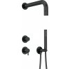 DEANTE DEANTE - Silia čierna jednoručková, batéria Podomietkový sprchový set, s pevnou sprchovou hlavicou NQS_N9XK