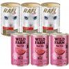 RAFI Kúsky pre mačky s hovädzím mäsom v omáčke - konzerva 3x415g & WILD FARM Paštéta s hovädzím mäsom 3x400g - bezlepkové krmivo pre mačky