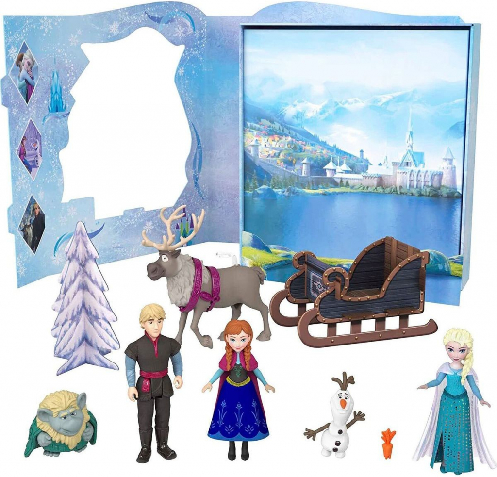Mattel Frozen rozprávkový príbeh malej bábiky Anna a Elsa s kamarátmi