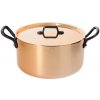 Hrnec de Buyer, 6342.28, PRIMA MATERA, měděný, s pokličkou, úchyty z litiny, vhodné pro všechny varné desky, průměr 28 cm, výška 13,5 cm, objem 8 L
