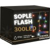 Cencúle 300 LED 13 m Farebné + Flash Vonkajšia Svetelná Reťaz Gumový Kábel