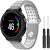 BStrap Silicone Sport remienok na Garmin Forerunner 235, gray/white (SGA002C08)
