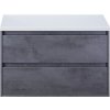 Kúpeľňová skrinka pod umývadlo Sanox Porto farba čela betón antracitovo sivá ŠxVxH 90,2 x 58,6 x 50 cm umývadlová doska biela matná
