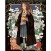 Zuty – Maľovanie podľa čísel – Hermiona a Krivolab medzi kvetmi (Harry Potter), 40 × 50 cm, plátno + rám 8596530238935