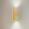 Argon Nástenné svietidlo Cerro, žlté, oceľ, Ø 6 cm, hore/dole - 7228