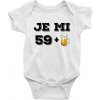 Je mi 60 pivo - Body dojčenské s krátkym rukávom - Krátký r. 3-6 mes ( Biela )
