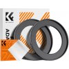 K&F Concept K&F Step Up Filter Ring 58-77mm*2pcs,+Vacuum Cleaning Cloth*1